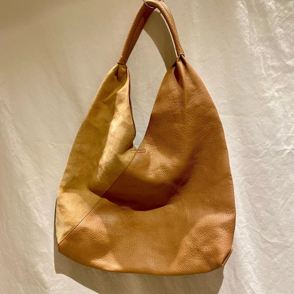SHIRALEAH Arden Vegan Pebble Grain Leather/Suede Tote Bag. Like new.